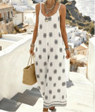 Faunlyn Women's Floral Print Wide Leg Jumpsuit, Vacation Style