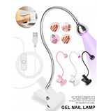 UV Nail Lamp, Goose Neck UV Light Suitable For Gel Manicure, Curing Lamp With Clip, Portable LED Gel Nail Lamp For Home DIY And Professional Salon Use, Available In Black, White, Pink