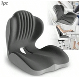 1pc Memory Foam Lumbar Support Cushion - Ergonomic Back & Hip Support, Raised Back Design