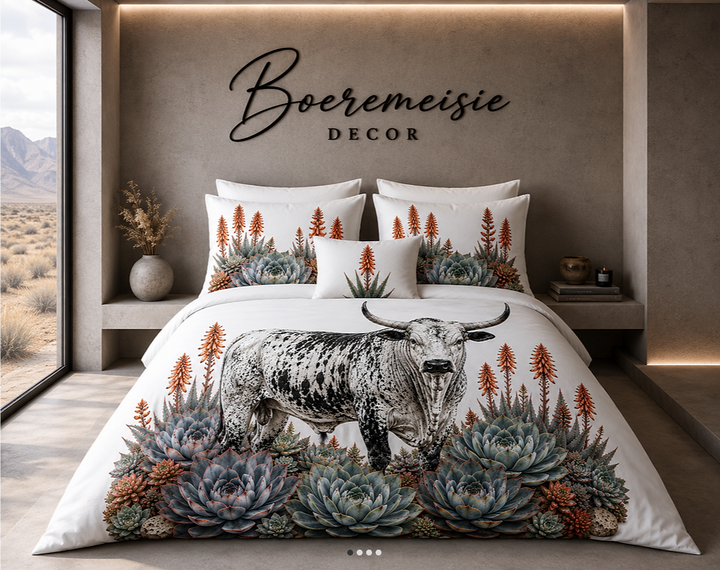 Nguni Succulent field - Duvet Set