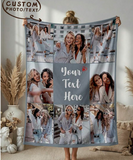 1pc Customized Photo Blanket, Bedding Sofa Indoor Outdoor Blanket, Christmas Gifts,