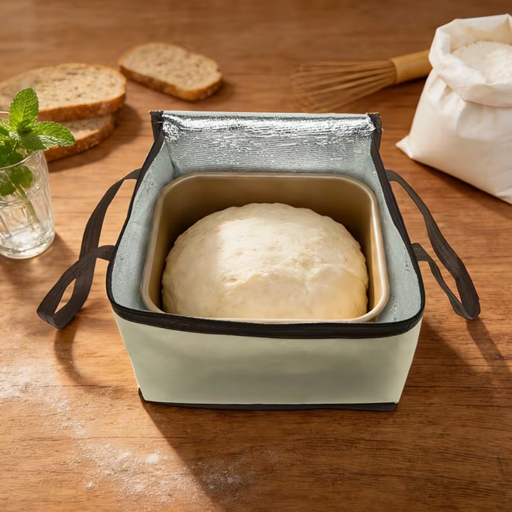 Dough Proofer Box, Dough Fermentation Container with Carrying Bag, Yeast Fermenter, Zippered and Foldable, Suitable for Pizza, Yogurt, and Yeast Tea, USB Powered, No Batteries Required