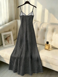 Franclia V-Neck Striped Camisole Dress For Women Elegant Dress For Women New Arrival Good Quality Dresses Latest Dress Dinner Gown For Ladies