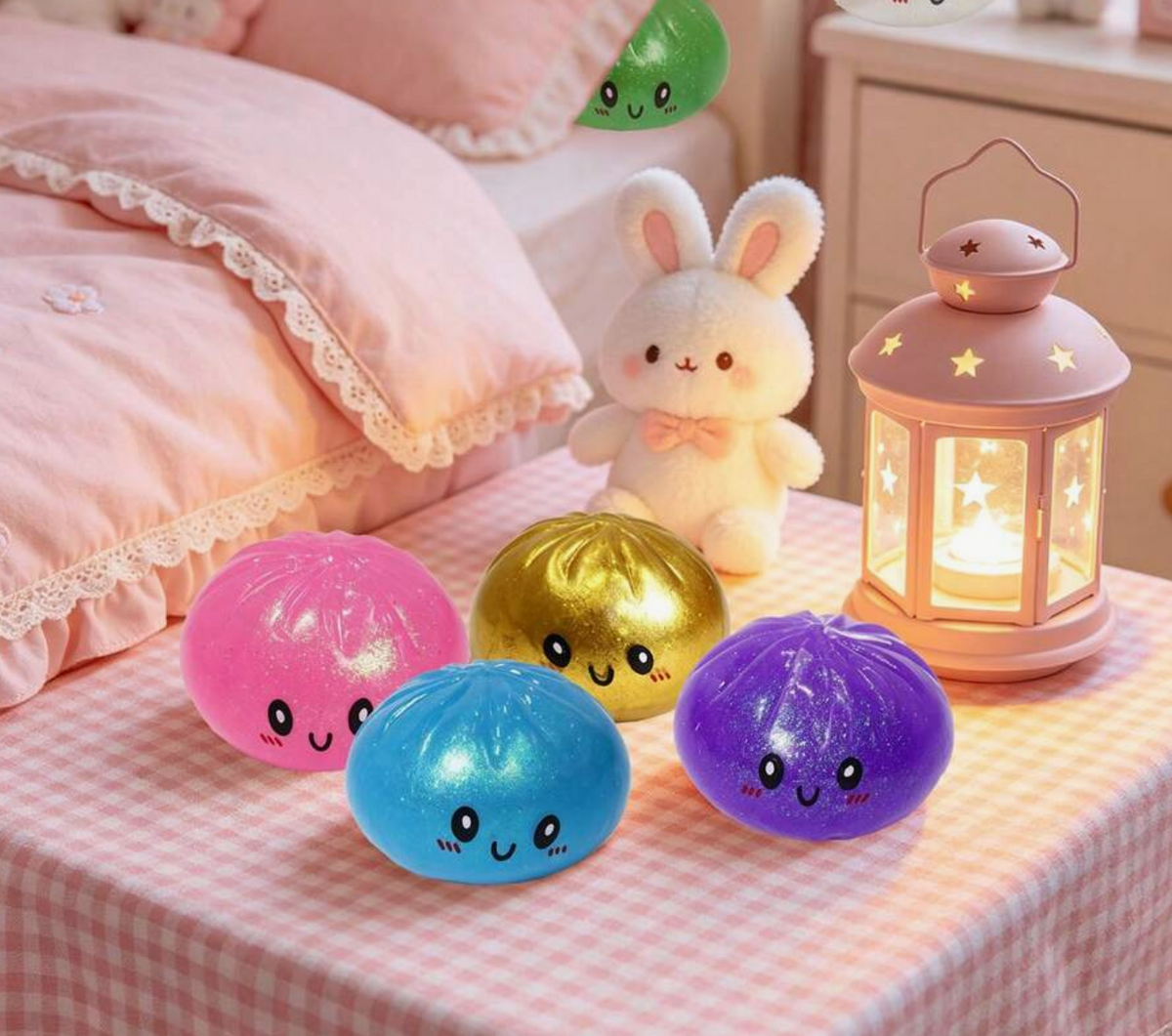Limited Edition Shiny Crystal Bun Squishy Toy