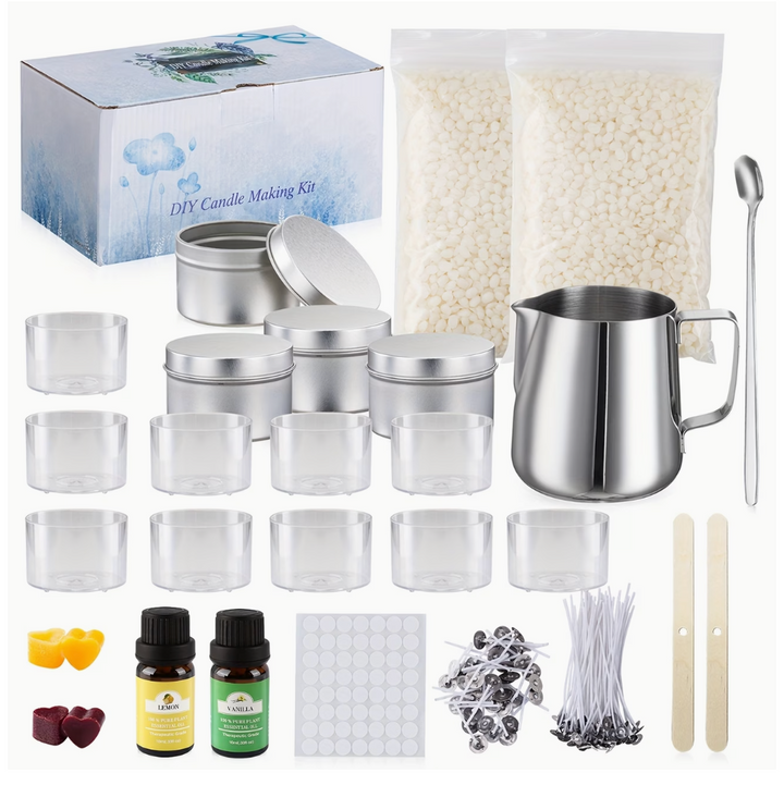Candle Jar Style with Essential Oil Version, Handmade DIY Candle Making Accessories