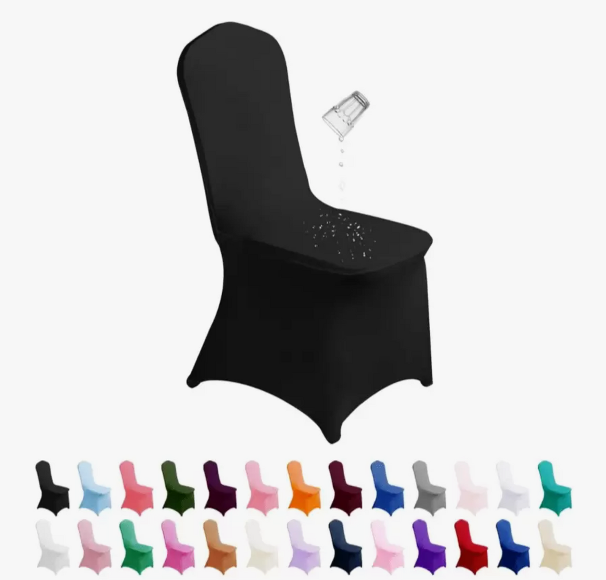Waterproof Spandex Chair Covers, Stretch Dining Chair Slipcover, Removable & Washable Polyester