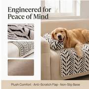 Dog Cat Couch Bed, Plush Pet Sofa Bed with Bolster, Non-Slip Furniture Protector Cover for Indoor Cats Small Dogs