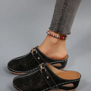 Elegant Fashion Women's New Platform Slip-On Mules, Comfortable Soft Sole Slides