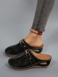 Elegant Fashion Women's New Platform Slip-On Mules, Comfortable Soft Sole Slides