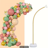 Balloon Arch Stand Kit, 152.4/249.94cm Free Bending Soft Balloon Flower Backdrop Stands Set with Water Base for Birthday Party Decorations Shower Wedding Graduation Balloons Decor