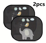 2pcs Car Sunshade Side Window Visor, Automotive Sunshade for Front And Rear Windows, Cute Cartoon Static Cling Sunshades, Anti-Glare Visor solely for Parking Use