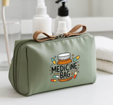 Medicine Label Design Medicine Organizer Bag - Themed Toiletries And Medicine Box, with Medicine List, Compact Doctor/Nurse Gift, Suitable for Hospital, Travel, Birthday Or Anniversary Gift, Ideal for Women And Healthcare Professionals