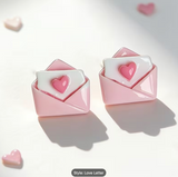 1 Pair Elegant Style Love Letter Women'S Stud Earrings, Easy And Elegant | Valentine'S Day Women'S Earring Gift | Suitable for Women'S Valentine'S Day, Daily Occasions