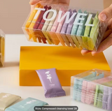 28pcs of Individually Packaged Compressed Face-wiping Towels, Perfect for Travel. These Disposable Cleansing Towels Can Be Used Dry or Wet, Making Them Highly Convenient for One-time Cleaning and Hygiene