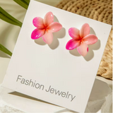 1 Pair Women's Floral petal studs - Glossy Floral Earrings,