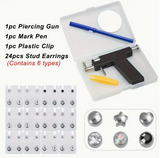27pcs Professional 4Mm Ear Piercing Gun Stud Earring Kit