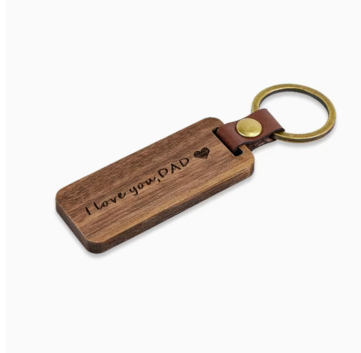 1/30pcs Wooden Keyring Gift, Retro Trendy Keychain, Birthday Gift for Dad