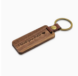 1/30pcs Wooden Keyring Gift, Retro Trendy Keychain, Birthday Gift for Dad