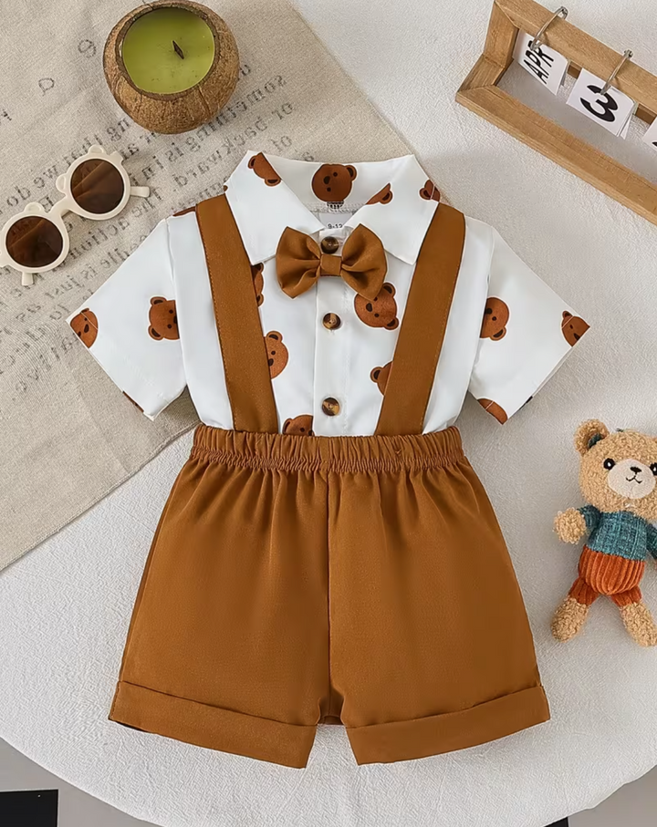 0-3 Years Old Baby Boy Spring Summer Loose Overalls Set,