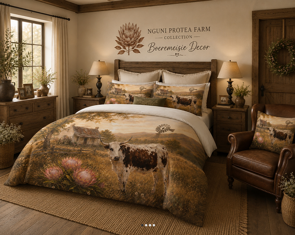 Protea Nguni Duvet Set