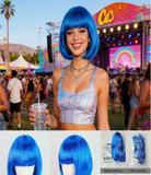 Short Bob Wig - Dopamine Color Bob Wig With Bangs, Vibrant Neon Color