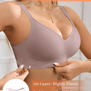 1pc Women's Minimalist Comfortable Seamless Jelly Gel Wireless Bra With Removable Pads