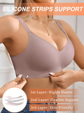 1pc Women's Minimalist Comfortable Seamless Jelly Gel Wireless Bra With Removable Pads