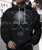 Men's 3D Printed Fashionable & Unique Pattern Pullover Hoodie With Drawstring And Pockets,