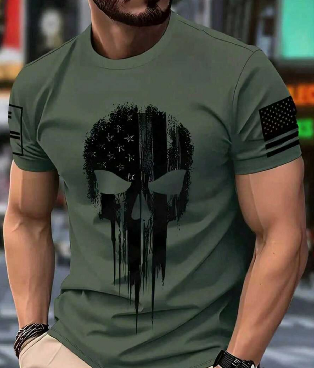 Men's Casual Round Neck T-Shirt, Made Of Polyester Knit Fabric With Certain Elasticity,