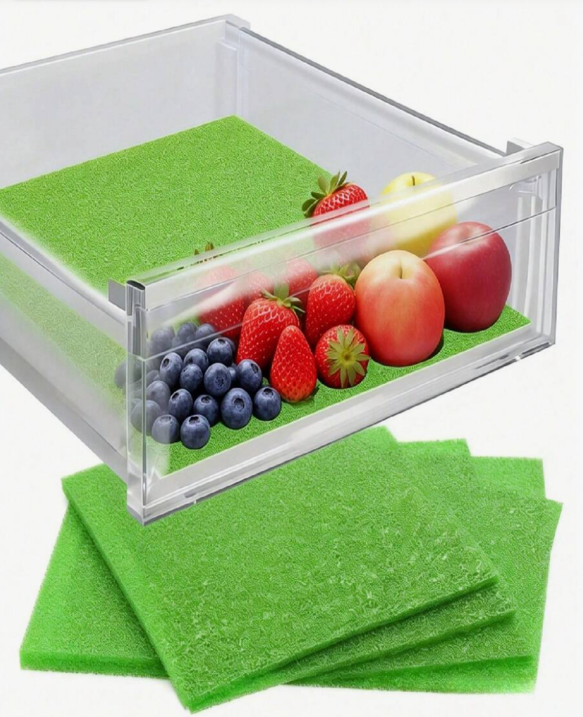 3pcs Fruit Vegetable Fresh-Keeping Mats, Refrigerator Drawer Liners, Shelf Mats,