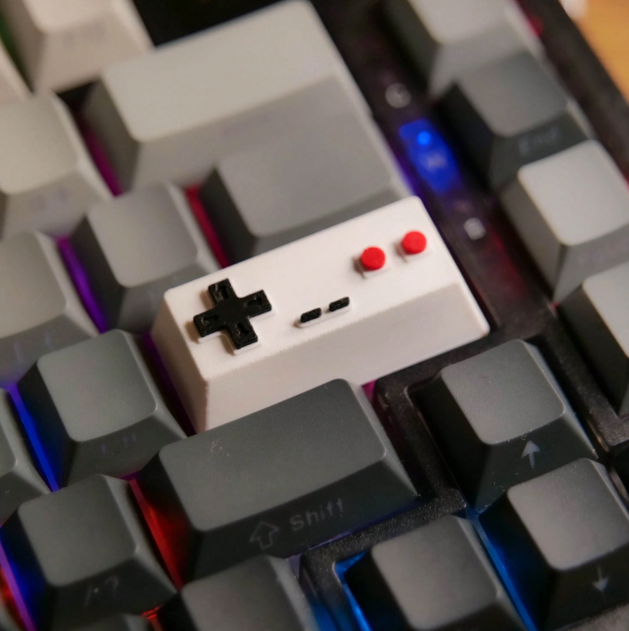 Retro Game Controller Shift Keycap - Artistic Mechanical Keyboard Design, Directional Keys, Classic Game Console Style, Made From Durable PLA Material, Compatible With Mechanical Keyboards, Ideal For Gamers And Collectors.