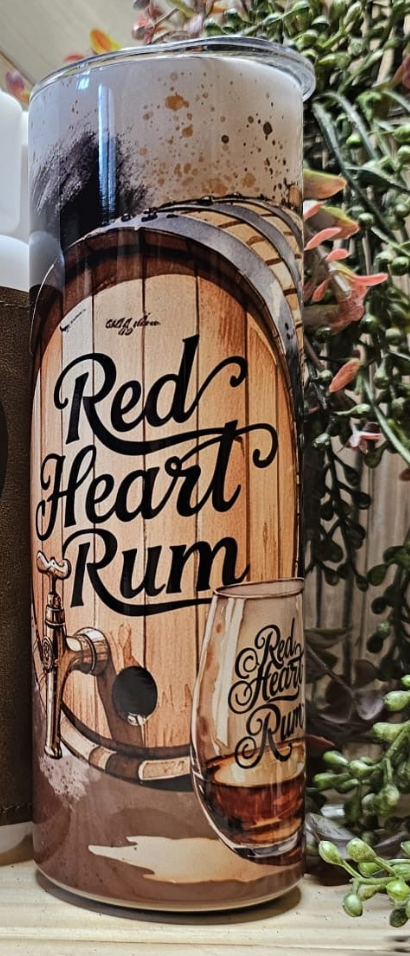 Custom Red Heart Tumbler Only