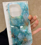 Minimalist Blue Sparkle Diamond Tie-Dye Sequin Glitter Fashion Phone Case