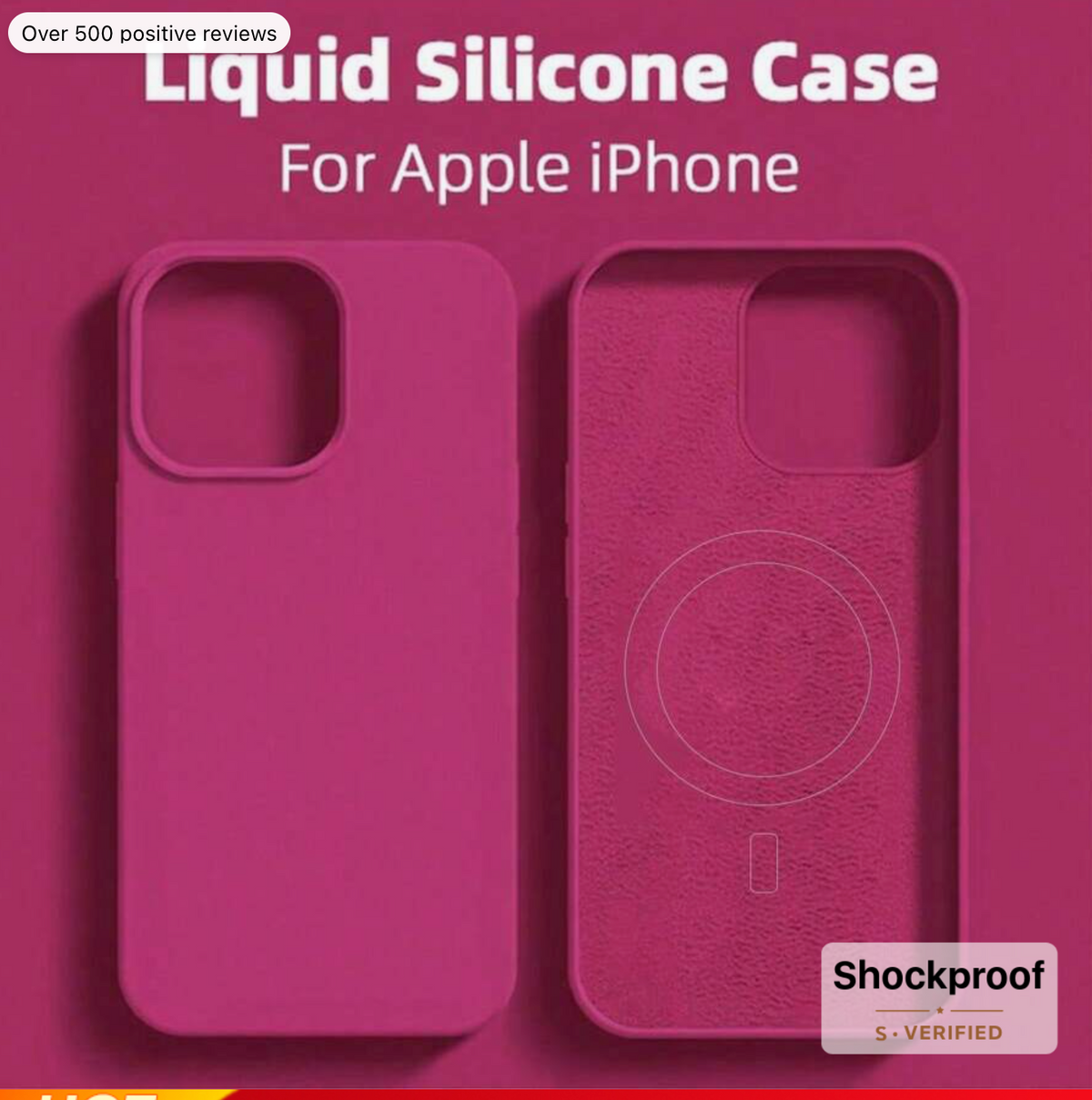 Magnetic Luxury Liquid Silicone 1pc Phone Case Compatible With IPhone