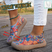 Fastest delivery: 5 BUSINESS DAYSWomen's Wide-Fit Soft-Soled Slip-On Barefoot Shoes - Breathable  Graffiti Print Slip-On Casual Walking Shoes - Casual Shoes - Road Running Shoes, Women Shoes, Sneakers