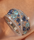 1pc Exquisite Cubic Zirconia Decor Ring For Women For Daily Decoration