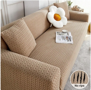 1 PC Sofa Cover All Inclusive Universal Set Jacquard Velvet All Season Universal Type Slouchy Cat Scratch Resistant