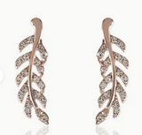1 Pair Elegant And Sexy Leaf Crawler Earrings