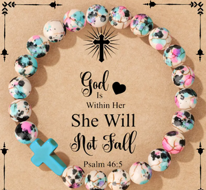 1pc Christian Gifts For Men Women Bracelet, Easter Day Gifts0, Faith Easter Catholic Religious Christian Jewelry, Meaningful Baptism Communion Natural Beads Bracelets