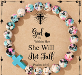 1pc Christian Gifts For Men Women Bracelet, Easter Day Gifts0, Faith Easter Catholic Religious Christian Jewelry, Meaningful Baptism Communion Natural Beads Bracelets