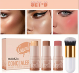 Concealer Sticks Set and Makeup Brush