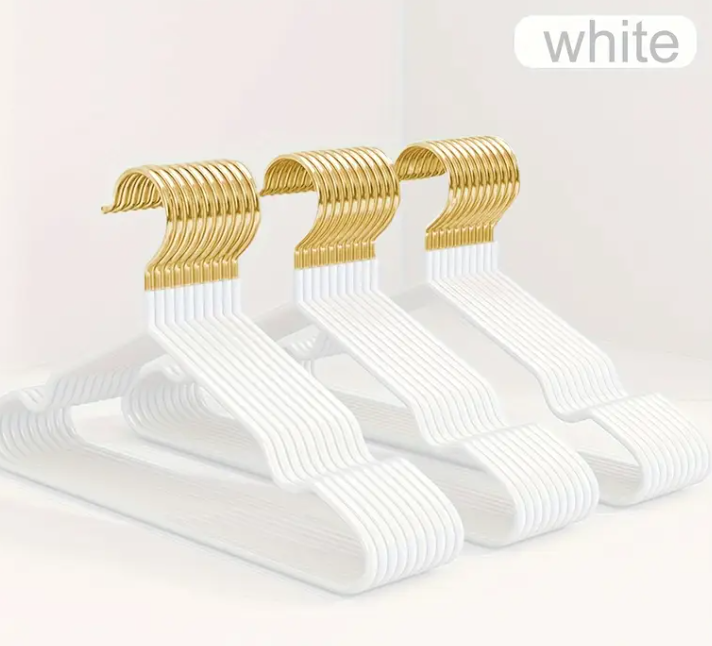 Value Pack 60pcs Golden Metal Clothes Hangers, Space Saving Metal Hangers, Metal Coat Hangers,