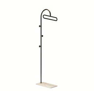 Modern Iron Floor Standing Coat Rack with Multiple Hooks – Sleek Minimalist Design for Bedroom,