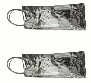 2pcs Clear PVC Ice Buckets with Leak-Proof Bags - Portable Cooling Solutions for Red Wine,