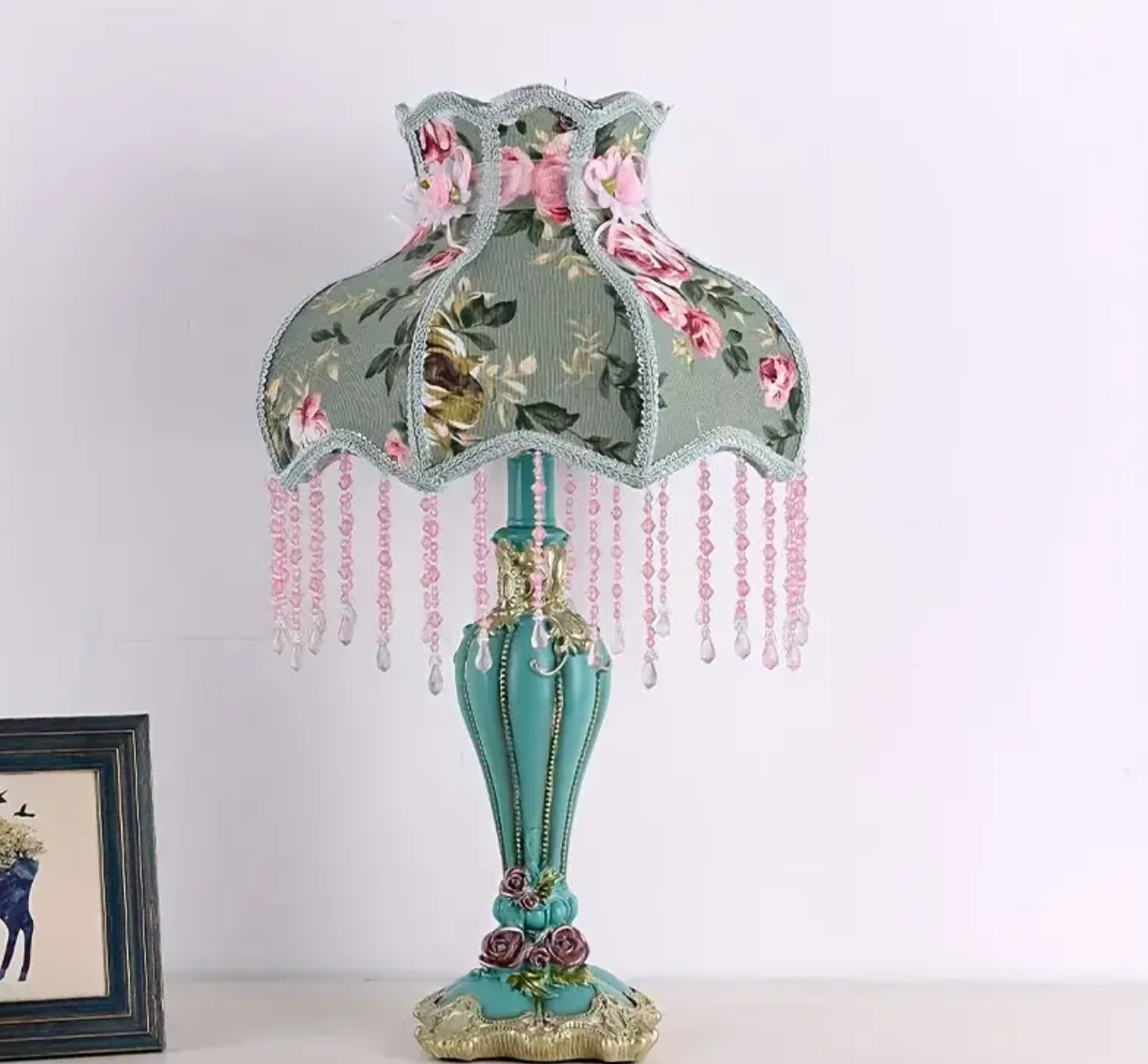 Victorian Style European Living Room Table Lamp - Vintage American Classic Luxurious Romantic Bridal Decor
