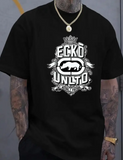 ECKO UNLTD Men's Plus Size Graphic T-Shirt - Heather Gray Cotton Tee with Crowned Bold 'ECKO UNLTD' Text - Casual Everyday Shirt for Big & Tall Adults/Teens - Machine Washable Crewneck Top, Comfortable Clothing, Soft Fabric Wear, PLUS SIZE