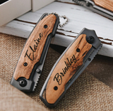 Customized Folding Knife With Gift Box, Folding Knife Gift For Men, Personalized Folding Knife For Valentine's Day, Father's Day, Christmas, Thanksgiving, Groomsman Gift Recommendation, Unique Customized Folding Knife