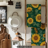 4pcs Sunflower & Leaf Design Microfiber Dish Towels, 45.72x66.04 cm - Super Absorbent, Quick-Dry Kitchen Hand Towels for Cooking, Baking, Bathroom Cleaning,