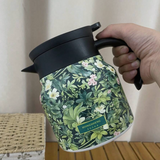 1pc 800ml UV Floral Pattern Stainless Steel Coffee/Tea Pot