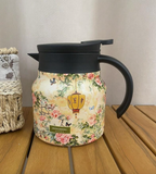 1pc 800ml UV Floral Pattern Stainless Steel Coffee/Tea Pot